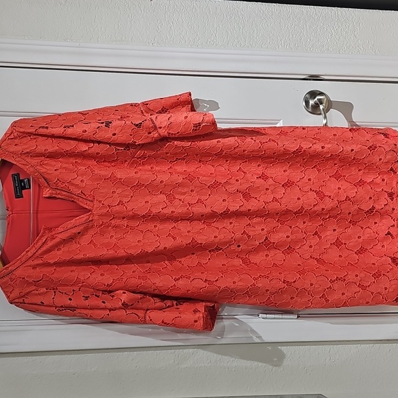 Jessica Howard Orange Lace Sheath Dress SIZE 16W - Picture 1 of 9